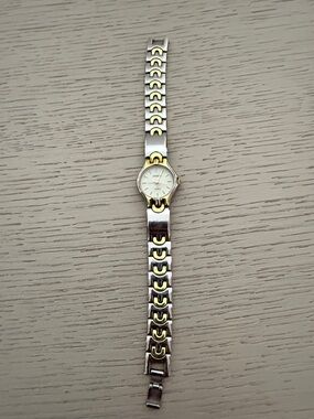 Two-Tone Silver and Gold Women's Bracelet Watch - Classic Style